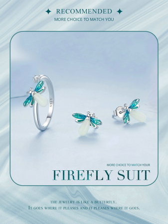 Inel argint cu licurici fosforescent [13]