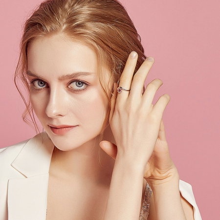 Inel argint cu maini protectoare si zirconiu [5]