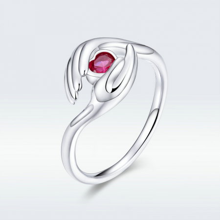 Inel argint cu maini protectoare si zirconiu [8]