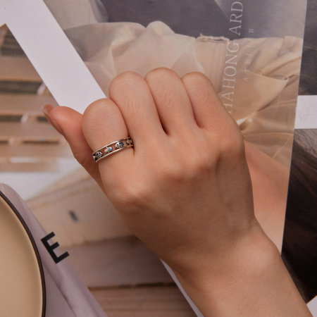 Inel argint cu mana lui Fatima si ochi de deochi [6]