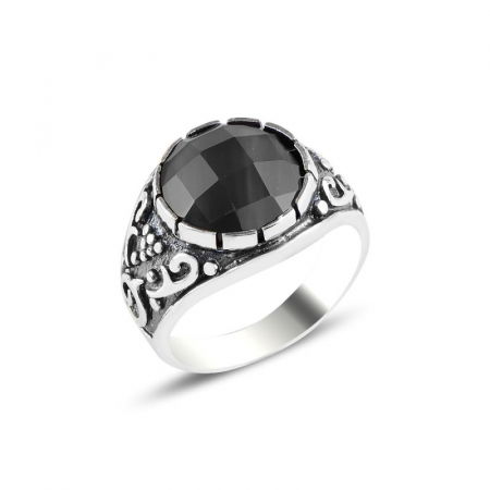 Inel argint cu zirconiu negru model anatolian