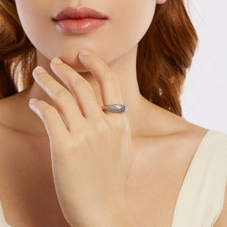 Inel argint cu model floral [10]