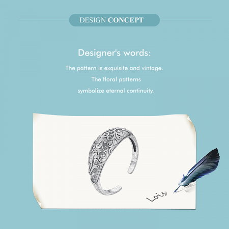 Inel argint cu model floral [11]