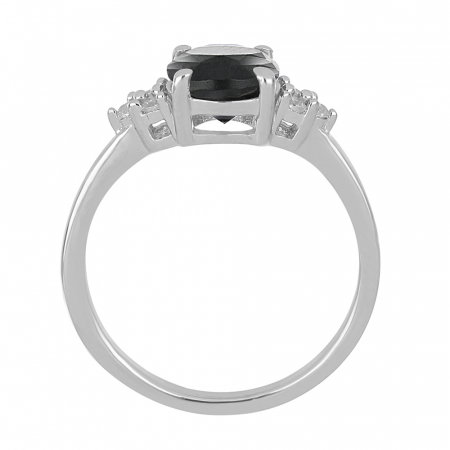 Inel argint cu onix si 6 cristale de zirconiu alb - IVA0080 [1]
