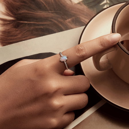 Inel argint cu opal sintetic [6]