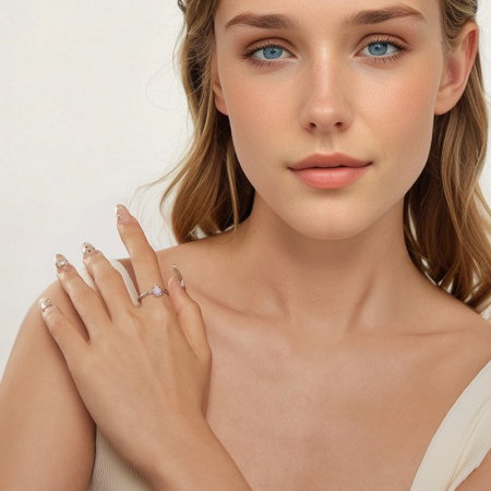 Inel argint cu opal sintetic [8]