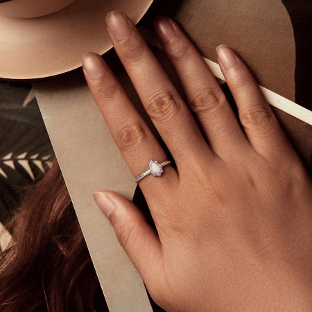 Inel argint cu opal sintetic [5]