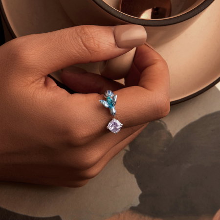 Inel argint cu pescarel albastru [5]