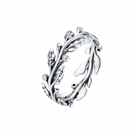 Inel argint cu ramurica