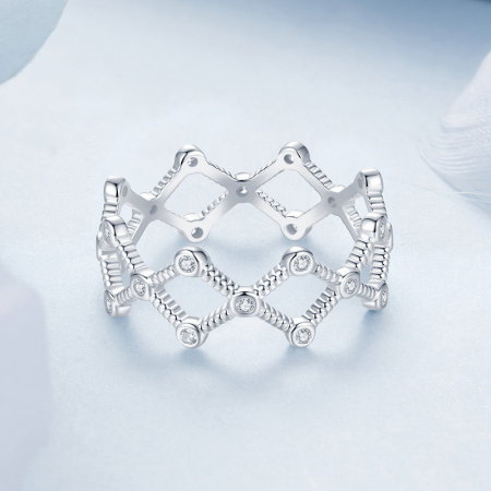 Inel argint cu romburi [2]