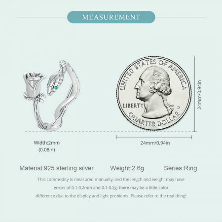 Inel argint cu sarpe si trandafir [9]