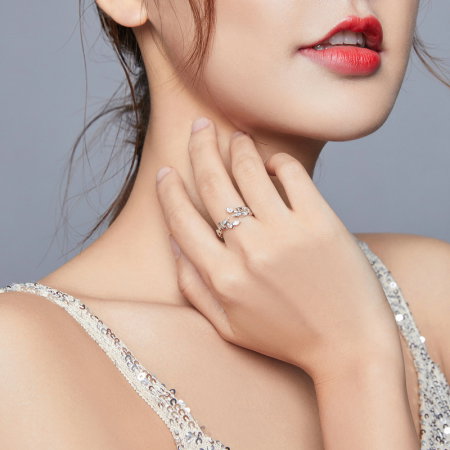 Inel argint cu spice, reglabil [5]