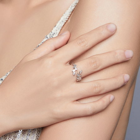 Inel argint cu spice, reglabil [6]