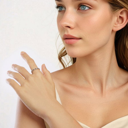 Inel argint cu Steaua lui David si zirconii [9]