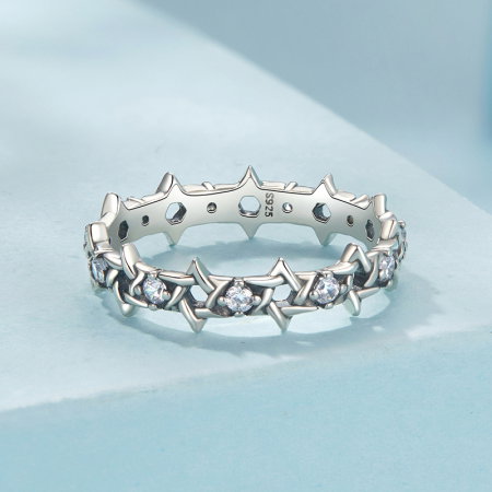 Inel argint cu Steaua lui David si zirconii [4]