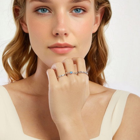 Inel argint cu Steaua lui David si zirconii [17]