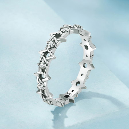 Inel argint cu Steaua lui David si zirconii [2]