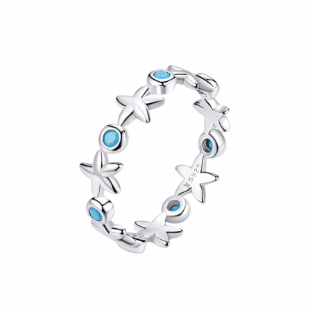 Inel argint cu stelute de mare