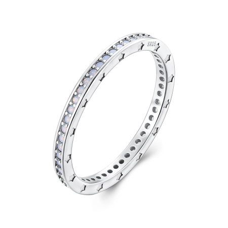 Inel argint cu stelute si Opal