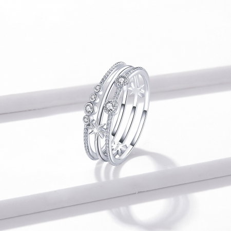 Inel argint cu stelute si zirconii [2]