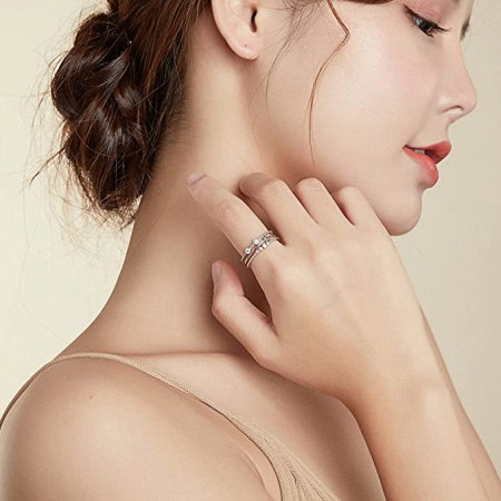 Inel argint cu stelute si zirconii [5]