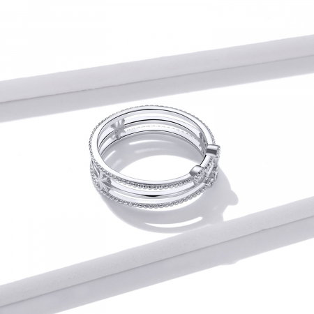 Inel argint cu stelute si zirconii [1]