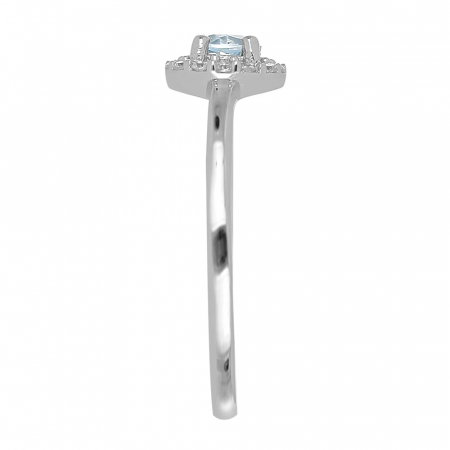 Inel argint cu Topaz Albastru Londra si cristale de zirconiu alb - IVA0119 [3]