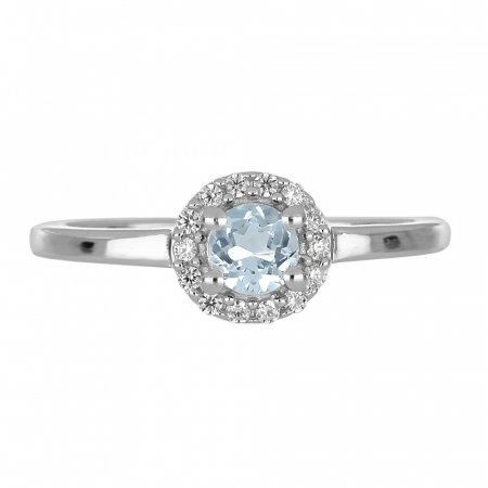 Inel argint cu Topaz Albastru Londra si cristale de zirconiu alb - IVA0119 [2]