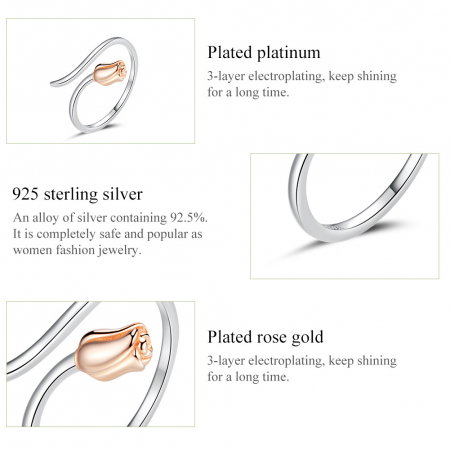 Inel argint cu trandafir, reglabil [7]