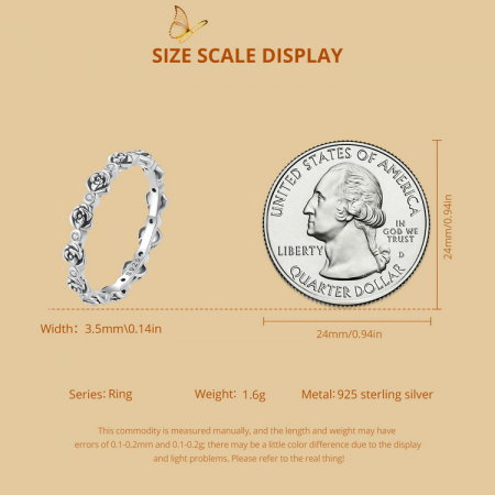 Inel argint cu trandafiri [7]