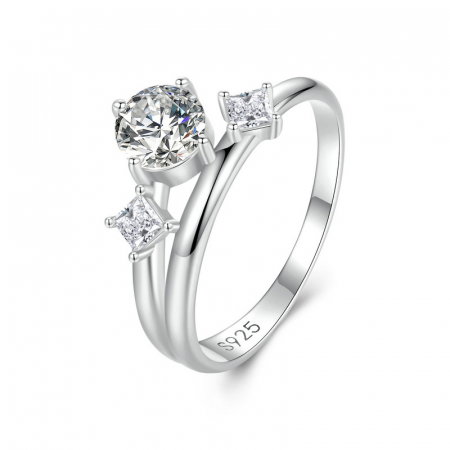 Inel argint cu trei zirconii [11]