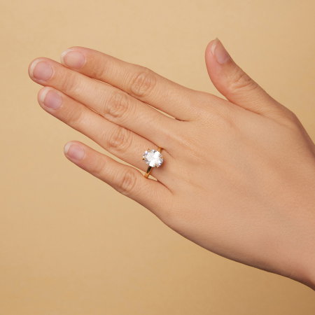 Inel argint cu Zirconia oval [6]