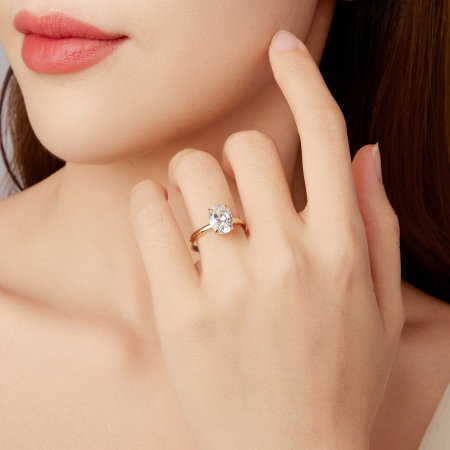 Inel argint cu Zirconia oval [3]