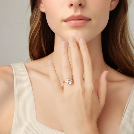 Inel argint cu Zirconia oval [10]