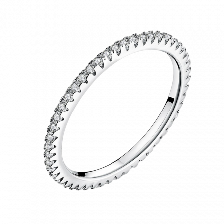 Inel argint cu zirconii albe