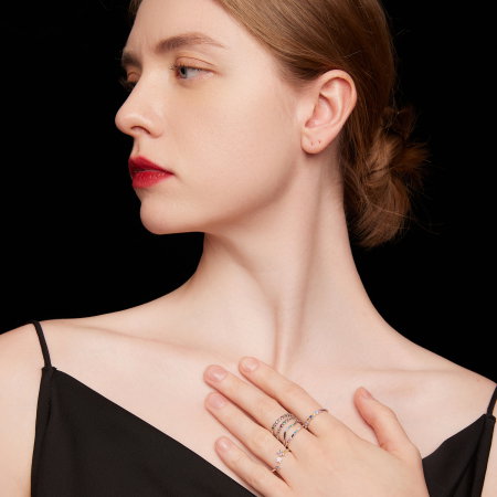 Inel argint cu zirconii colorate [4]