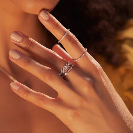 Inel argint cu zirconii colorate [3]