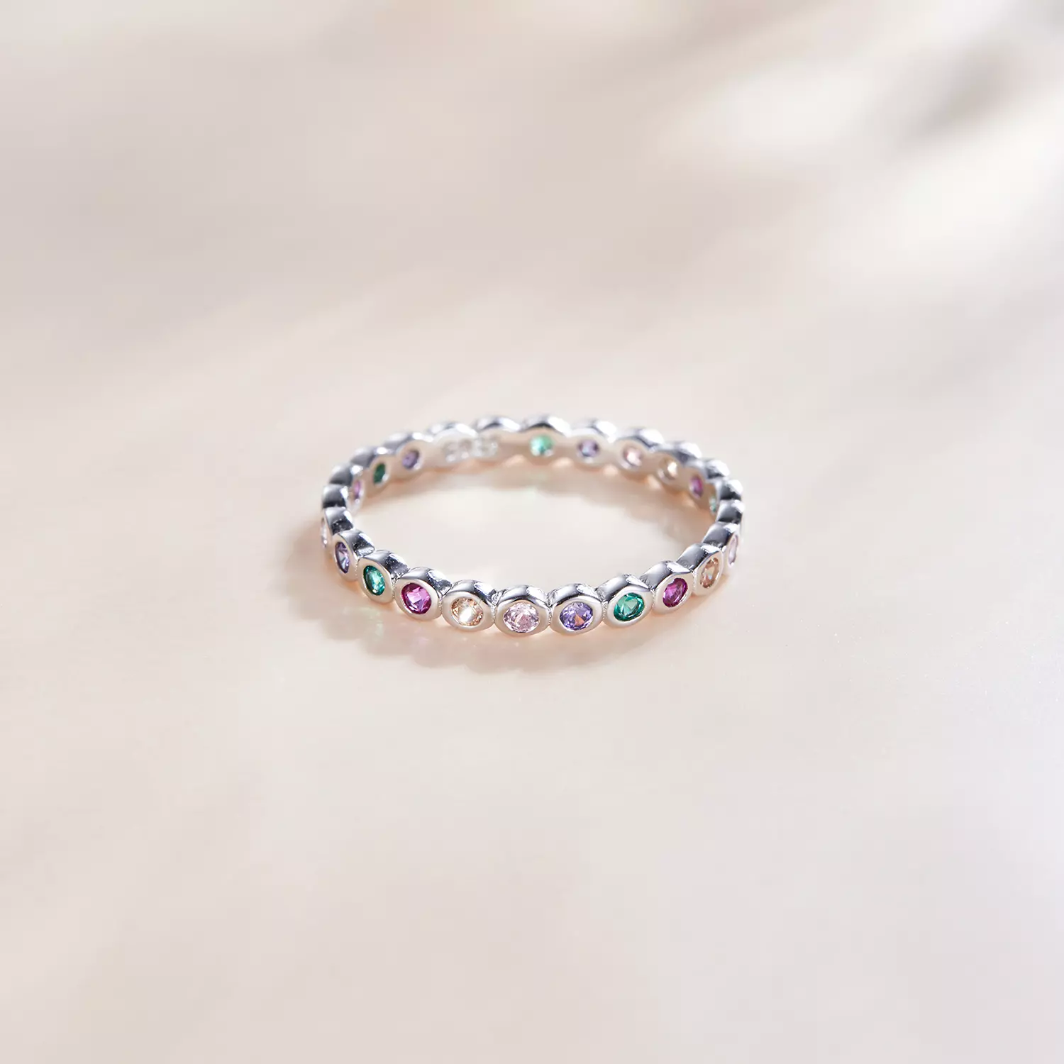 Inel argint cu zirconii colorate [9]