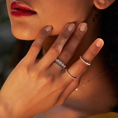 Inel argint cu zirconii colorate [2]