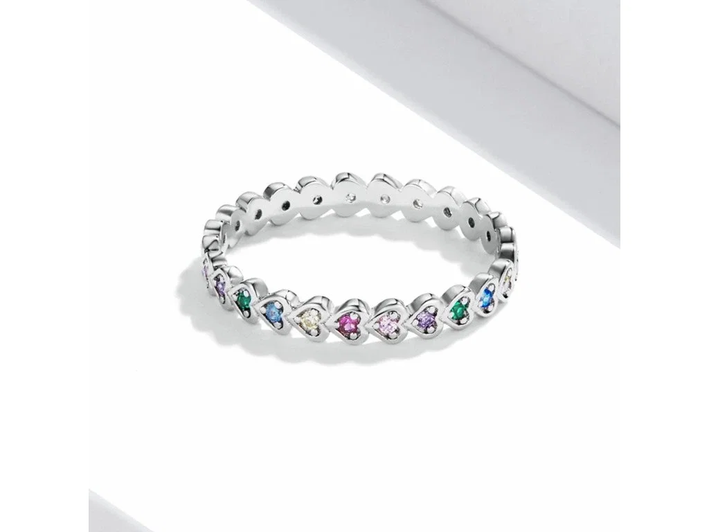 Inel argint cu zirconii colorate [2]