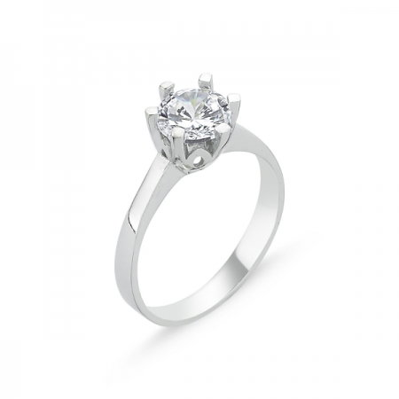 Inel argint cu Zirconiu Alb - Solitaire [0]