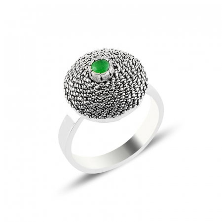 Inel argint cu zirconiu emerald