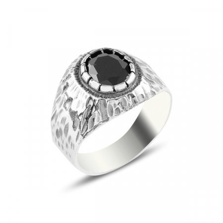Inel argint cu zirconiu negru [0]