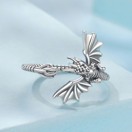 Inel argint dragon zburator [6]