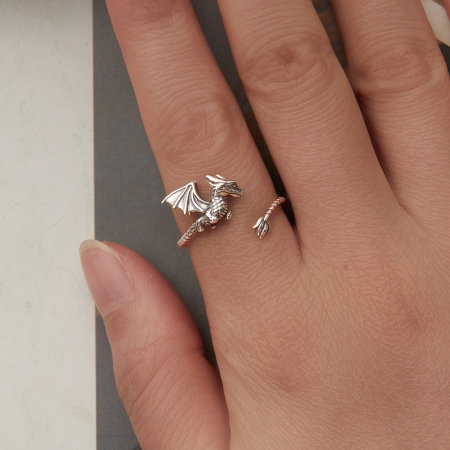 Inel argint dragon zburator [4]