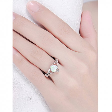 Inel argint 925 Claddagh model irlandez [2]