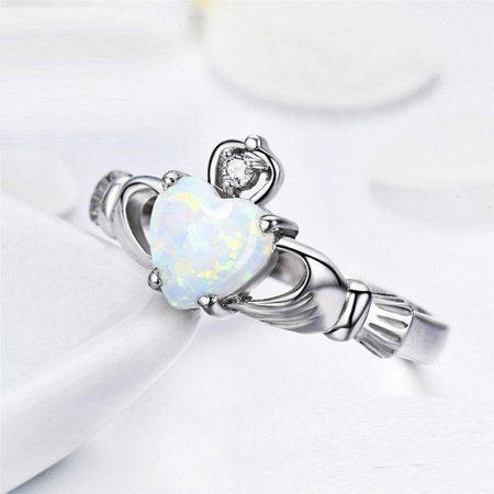 Inel argint 925 Claddagh model irlandez [5]