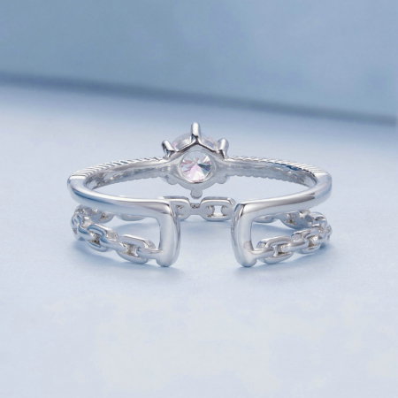 Inel argint dublu, reglabil [6]