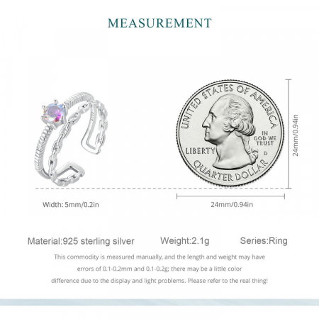 Inel argint dublu, reglabil [10]