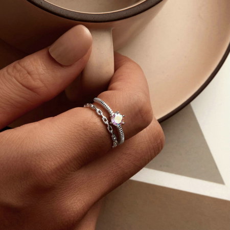 Inel argint dublu, reglabil [3]